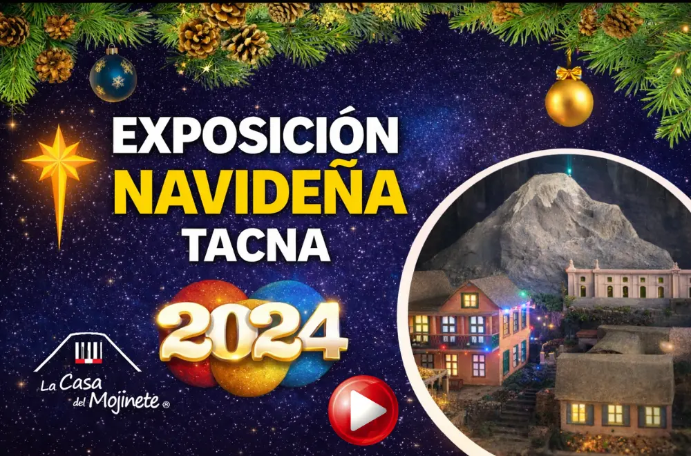 Exposición navideña 2024 en el Museo Nacional Ferroviario de Tacna con casas de mojinete