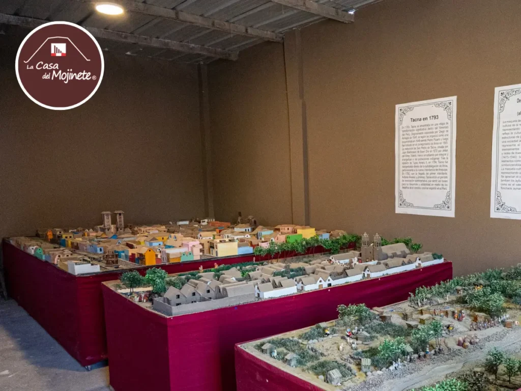 Maquetas históricas de la ciudad de Tacna exhibidas en el Museo Taller de Arte Popular Casa del Mojinete.
