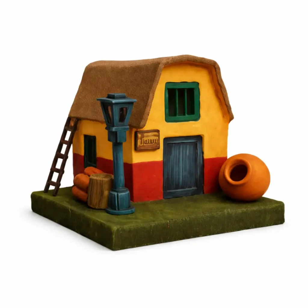 arte popular en Tacna representado en maqueta artesanal de arquitectura tradicional