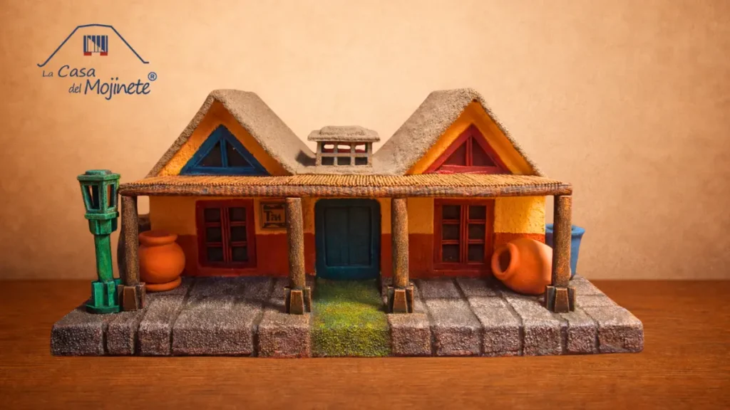 souvenirs artesanales en Tacna maqueta casa tradicional doble techo mojinete de 2 aguas y pasadizo hecha a mano
