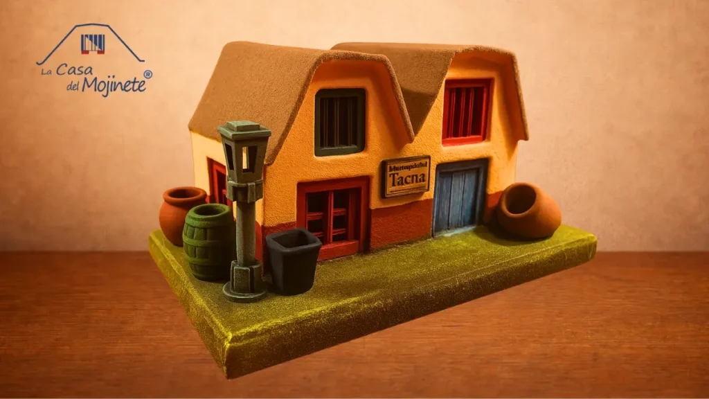 souvenirs artesanales en Tacna maqueta casa tradicional doble techo mojinete hecha a mano
