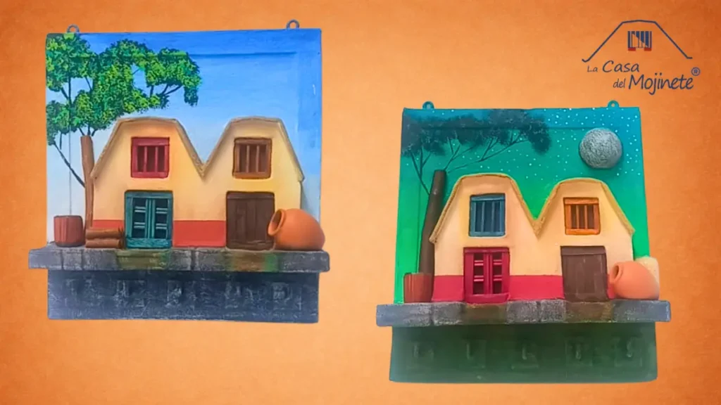 Portallaves artesanal doble trapecio de 4 aguas en versiones día y noche hecho a mano en Tacna Perú